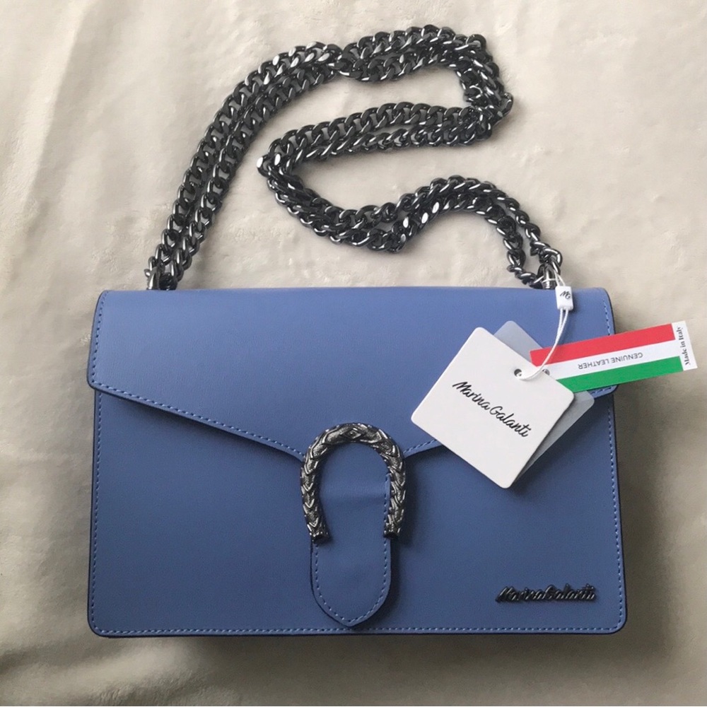 Marina Galanti Leather Crossbody Chain Bag